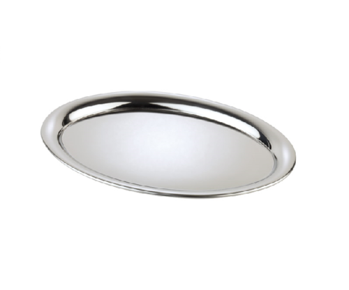 Serviertablett oval Edelstahl hochglanzpoliert 20 x 14,5 cm