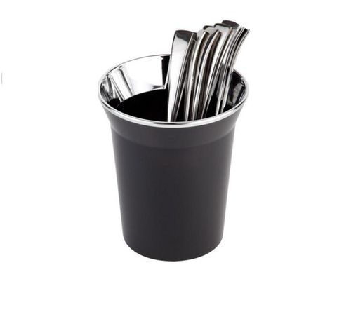 Tischreste / Besteckbehälter 1 Liter Kunststoff schwarz